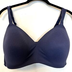 Wacoal How Perfect Soft Cup Full Coverage Seamless Wire Free Bra Blue Size 36DD